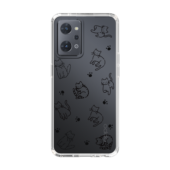 Slim Protection Case［ Original - CASEPLAY Cat All-over Pattern - black ］