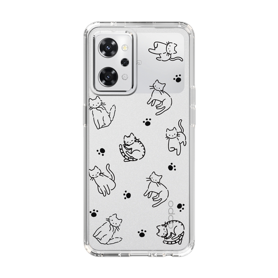 Slim Protection Case［ オリジナル - CASEPLAYネコ総柄 - black ］