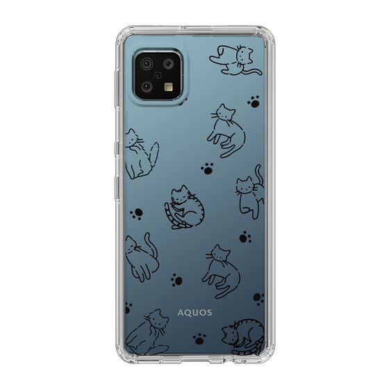 Slim Protection Case［ Original - CASEPLAY Cat All-over Pattern - black ］
