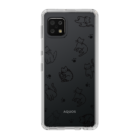 Slim Protection Case［ Original - CASEPLAY Cat All-over Pattern - black ］