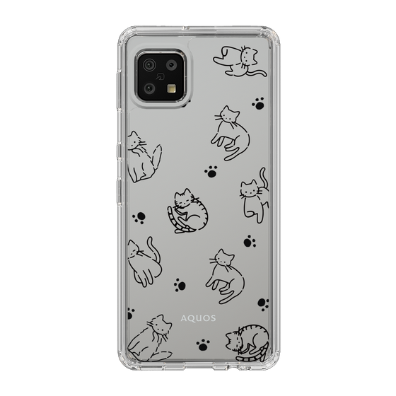 Slim Protection Case［ Original - CASEPLAY Cat All-over Pattern - black ］