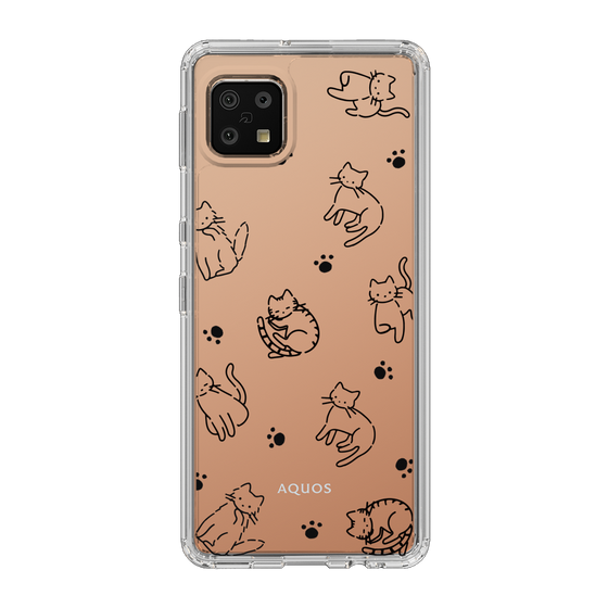 Slim Protection Case［ Original - CASEPLAY Cat All-over Pattern - black ］