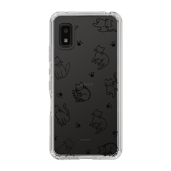 Slim Protection Case［ Original - CASEPLAY Cat All-over Pattern - black ］