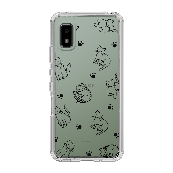 Slim Protection Case［ Original - CASEPLAY Cat All-over Pattern - black ］