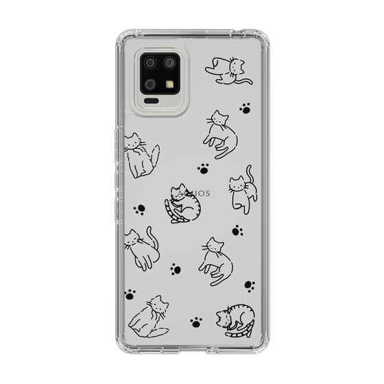 Slim Protection Case［ Original - CASEPLAY Cat All-over Pattern - black ］
