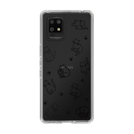 Slim Protection Case［ Original - CASEPLAY Cat All-over Pattern - black ］