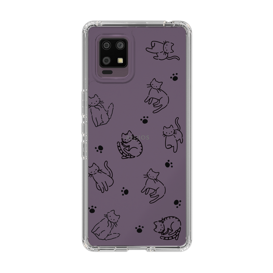 Slim Protection Case［ Original - CASEPLAY Cat All-over Pattern - black ］