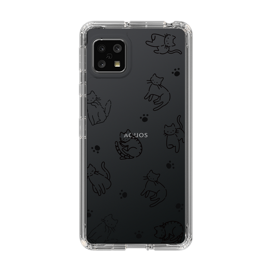 Slim Protection Case［ Original - CASEPLAY Cat All-over Pattern - black ］