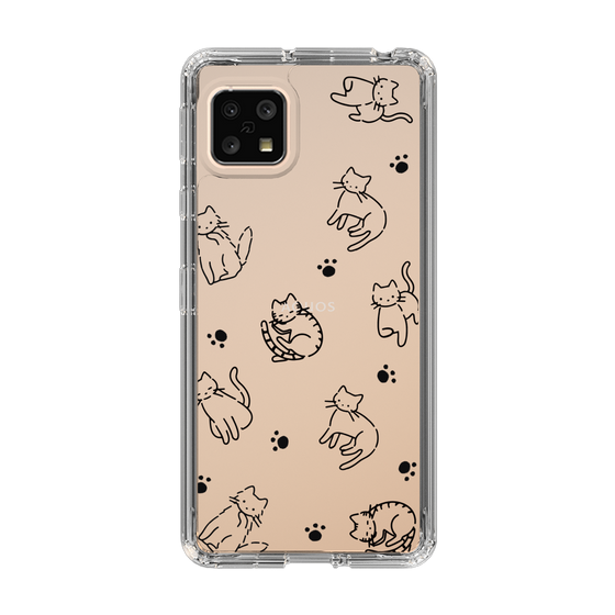 Slim Protection Case［ Original - CASEPLAY Cat All-over Pattern - black ］