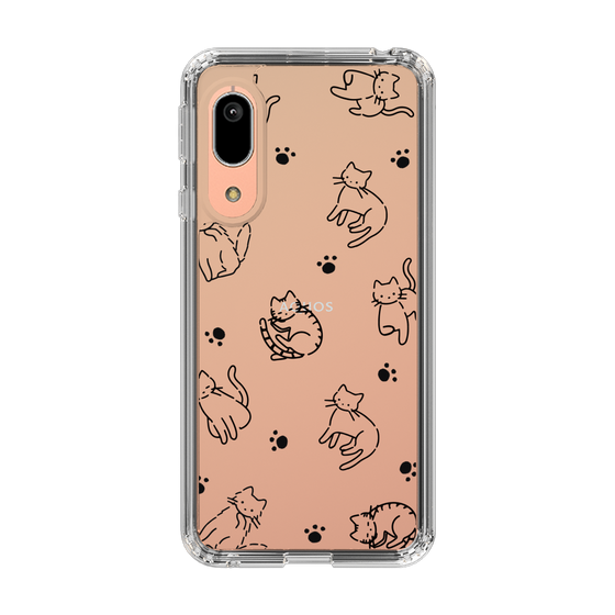 Slim Protection Case［ Original - CASEPLAY Cat All-over Pattern - black ］