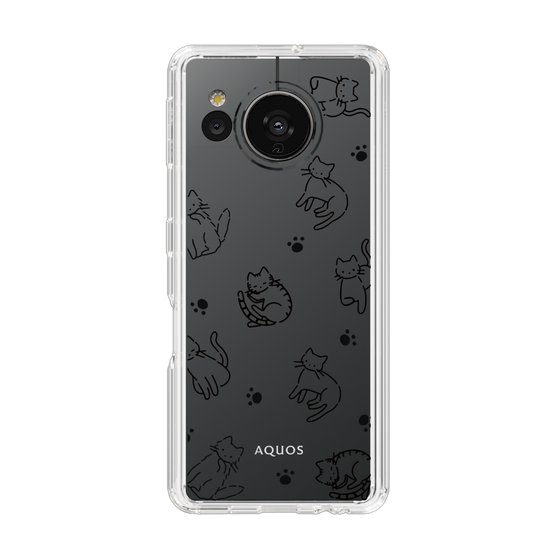 Slim Protection Case［ Original - CASEPLAY Cat All-over Pattern - black ］