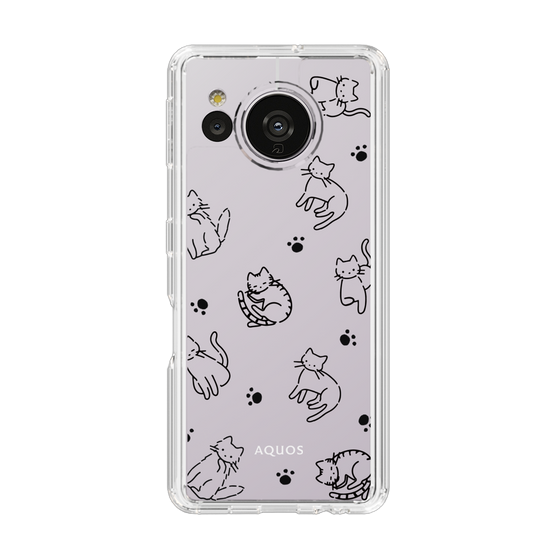 Slim Protection Case［ Original - CASEPLAY Cat All-over Pattern - black ］