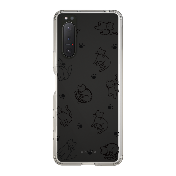 Slim Protection Case［ Original - CASEPLAY Cat All-over Pattern - black ］