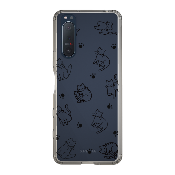 Slim Protection Case［ Original - CASEPLAY Cat All-over Pattern - black ］