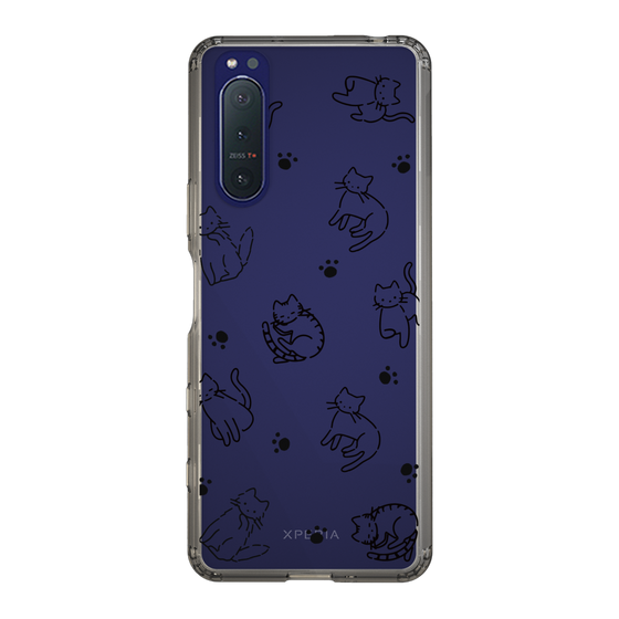 Slim Protection Case［ Original - CASEPLAY Cat All-over Pattern - black ］