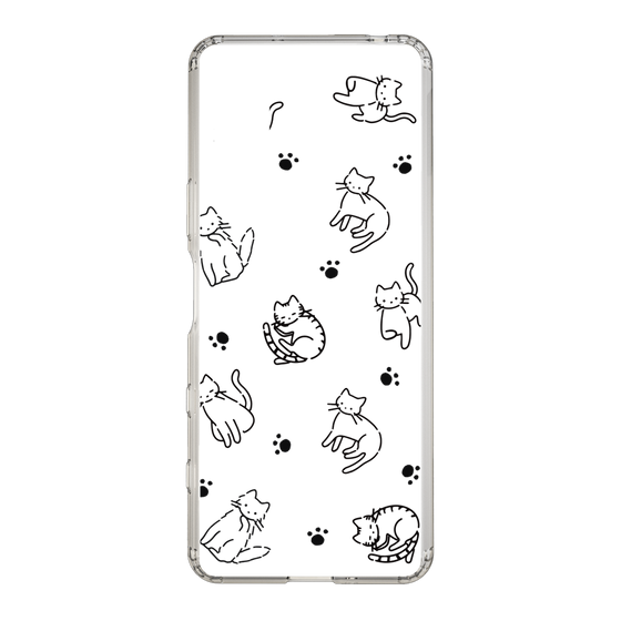 Slim Protection Case［ Original - CASEPLAY Cat All-over Pattern - black ］