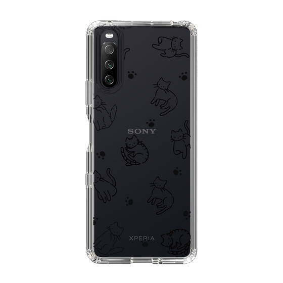 Slim Protection Case［ Original - CASEPLAY Cat All-over Pattern - black ］