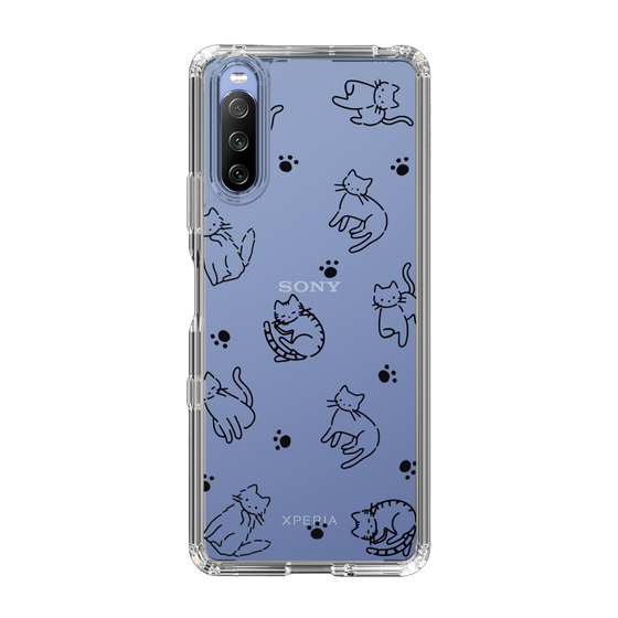 Slim Protection Case［ Original - CASEPLAY Cat All-over Pattern - black ］