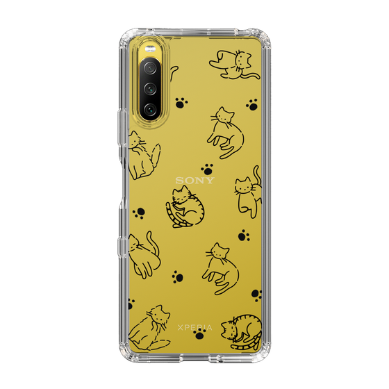 Slim Protection Case［ Original - CASEPLAY Cat All-over Pattern - black ］