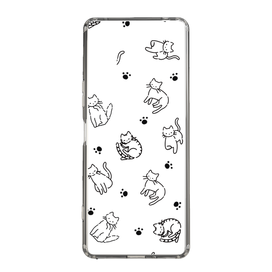 Slim Protection Case［ Original - CASEPLAY Cat All-over Pattern - black ］