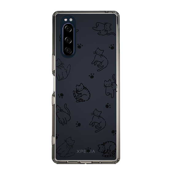 Slim Protection Case［ Original - CASEPLAY Cat All-over Pattern - black ］