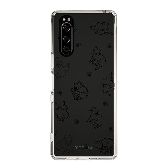 Slim Protection Case［ Original - CASEPLAY Cat All-over Pattern - black ］