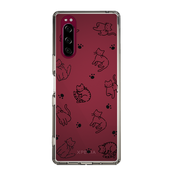 Slim Protection Case［ Original - CASEPLAY Cat All-over Pattern - black ］