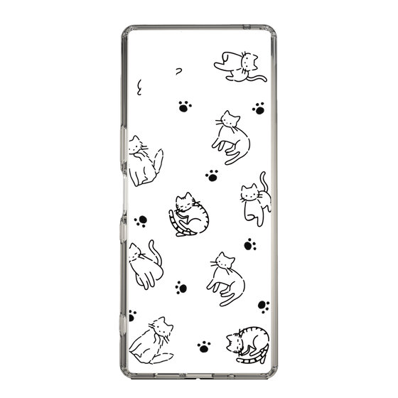 Slim Protection Case［ Original - CASEPLAY Cat All-over Pattern - black ］