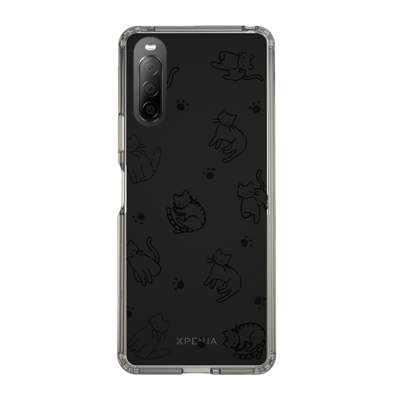 Slim Protection Case［ Original - CASEPLAY Cat All-over Pattern - black ］