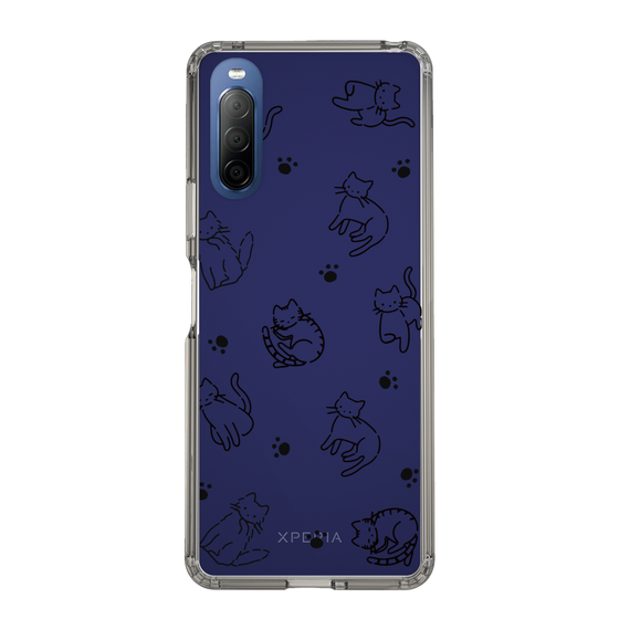Slim Protection Case［ Original - CASEPLAY Cat All-over Pattern - black ］
