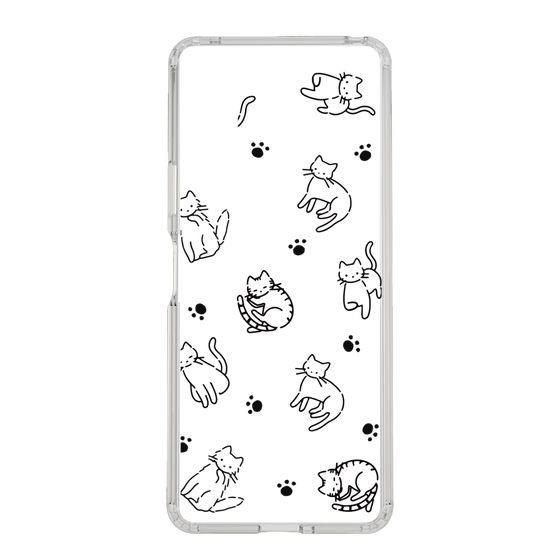 Slim Protection Case［ Original - CASEPLAY Cat All-over Pattern - black ］