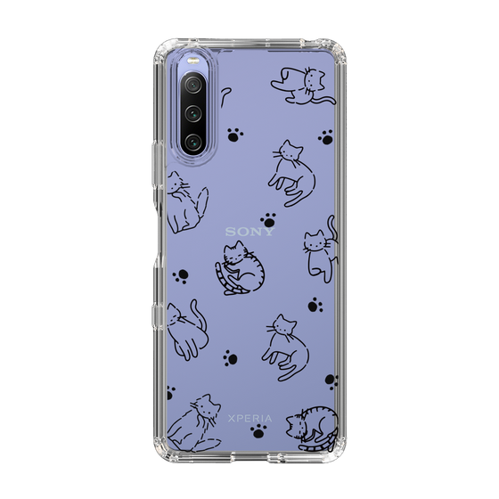 Slim Protection Case［ Original - CASEPLAY Cat All-over Pattern - black ］