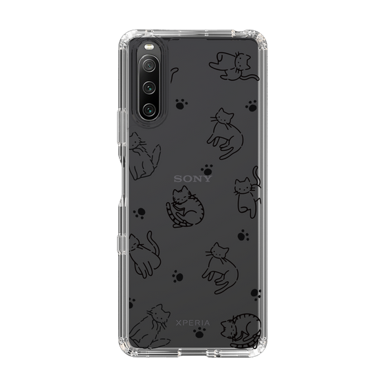 Slim Protection Case［ Original - CASEPLAY Cat All-over Pattern - black ］