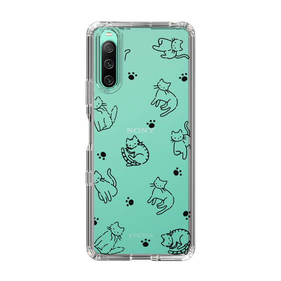 Slim Protection Case［ Original - CASEPLAY Cat All-over Pattern - black ］