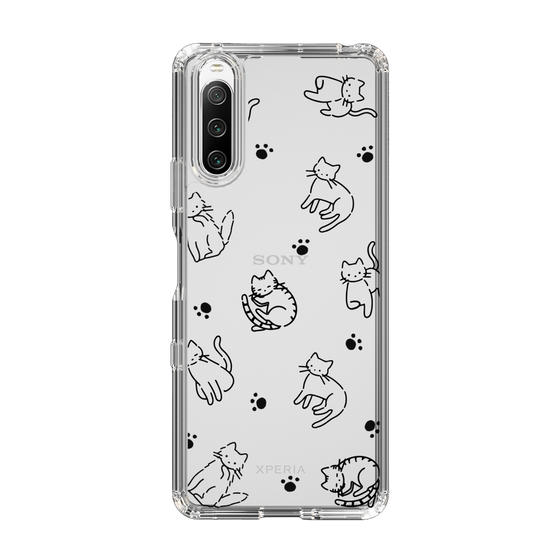 Slim Protection Case［ Original - CASEPLAY Cat All-over Pattern - black ］