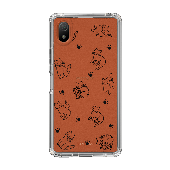 Slim Protection Case［ Original - CASEPLAY Cat All-over Pattern - black ］