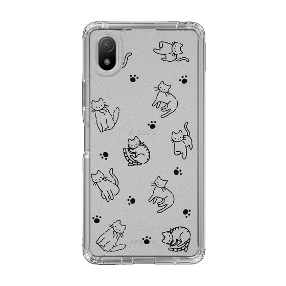 Slim Protection Case［ Original - CASEPLAY Cat All-over Pattern - black ］