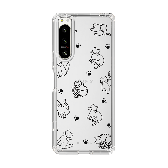 Slim Protection Case［ Original - CASEPLAY Cat All-over Pattern - black ］