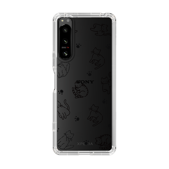 Slim Protection Case［ Original - CASEPLAY Cat All-over Pattern - black ］