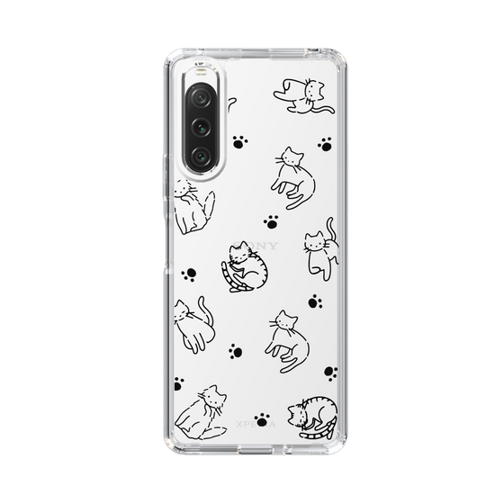 Slim Protection Case［ Original - CASEPLAY Cat All-over Pattern - black ］