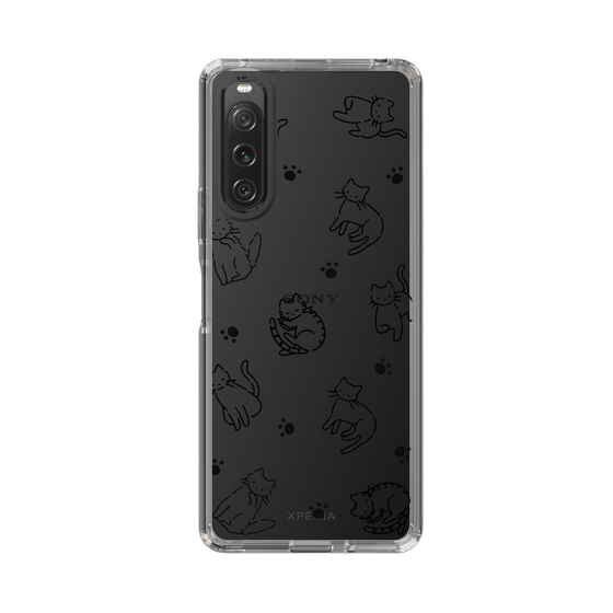Slim Protection Case［ Original - CASEPLAY Cat All-over Pattern - black ］