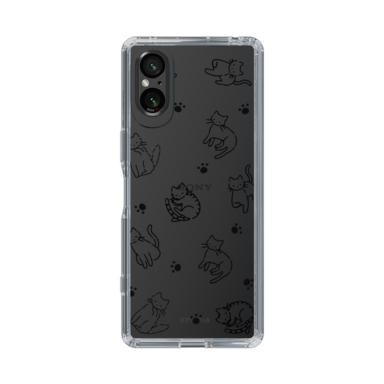 Slim Protection Case［ Original - CASEPLAY Cat All-over Pattern - black ］