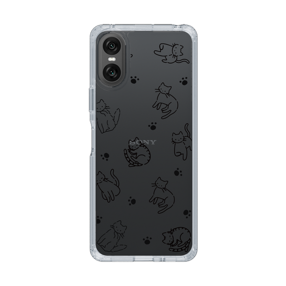Slim Protection Case［ Original - CASEPLAY Cat All-over Pattern - black ］