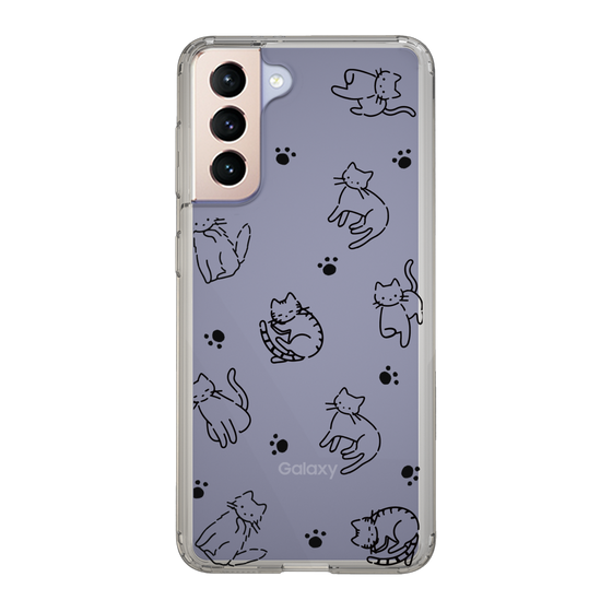 Slim Protection Case［ Original - CASEPLAY Cat All-over Pattern - black ］
