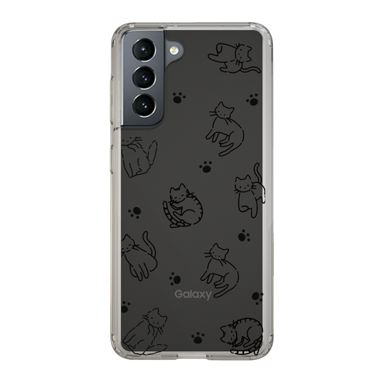Slim Protection Case［ Original - CASEPLAY Cat All-over Pattern - black ］