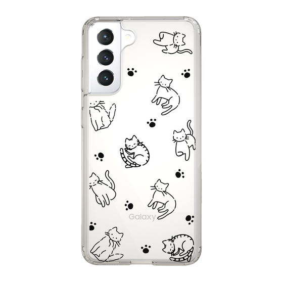 Slim Protection Case［ Original - CASEPLAY Cat All-over Pattern - black ］
