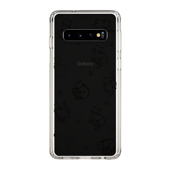 Slim Protection Case［ Original - CASEPLAY Cat All-over Pattern - black ］