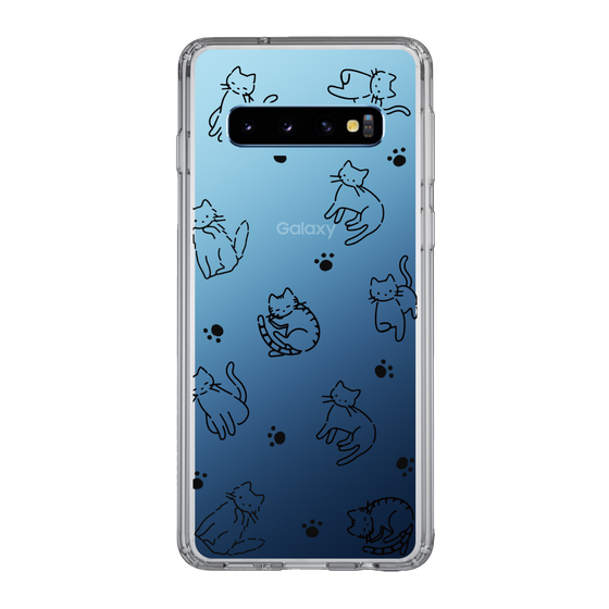 Slim Protection Case［ Original - CASEPLAY Cat All-over Pattern - black ］