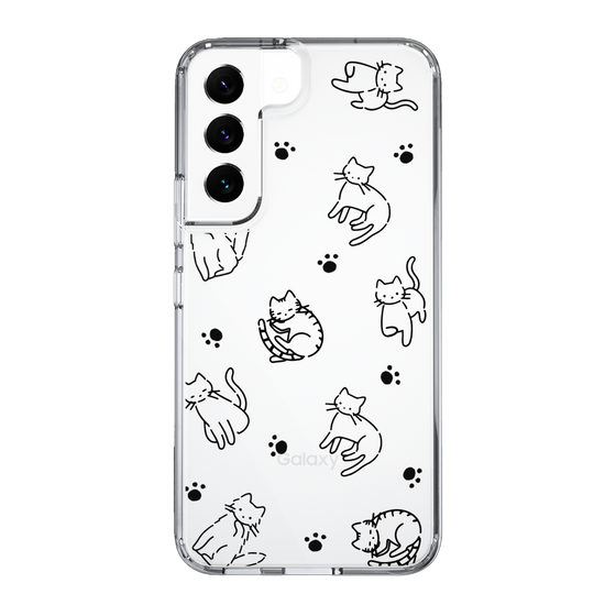 Slim Protection Case［ Original - CASEPLAY Cat All-over Pattern - black ］