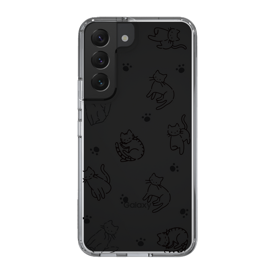 Slim Protection Case［ Original - CASEPLAY Cat All-over Pattern - black ］